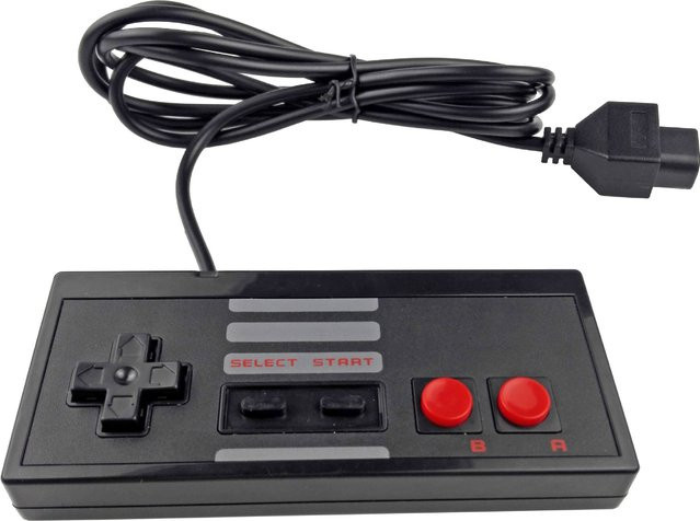 Retro 8-Bit Game Controller für Nintendo NES Systemkonsole in Weiß - Bild 1