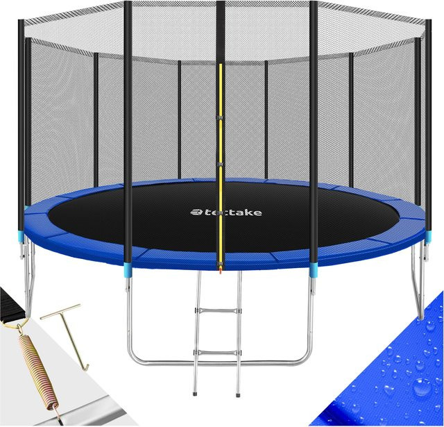 tectake Trampolin Ø 457 cm GS zertifiziert Schwarz Blau - Bild 1