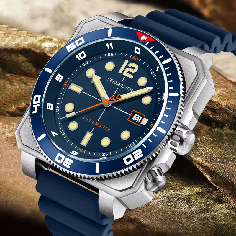 FeelNever Armbanduhr Automatik, Edelstahl, Grün, Herren - Bild 3