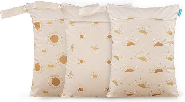 Moramona Waschbare Wet Dry Bags für Windeln, Badeanzüge und nasse Kleidung mit zwei Reißverschlusstaschen - Bild 1