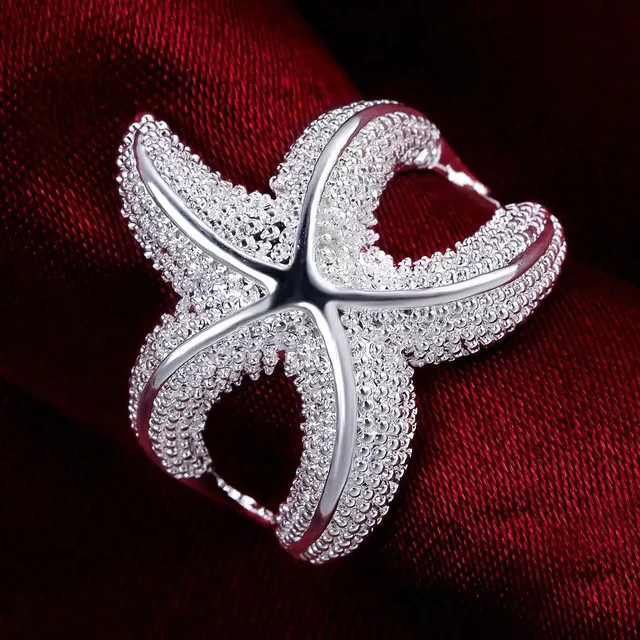 URMYLADY Ring 925 Silber, Seestern, Damen - Bild 1