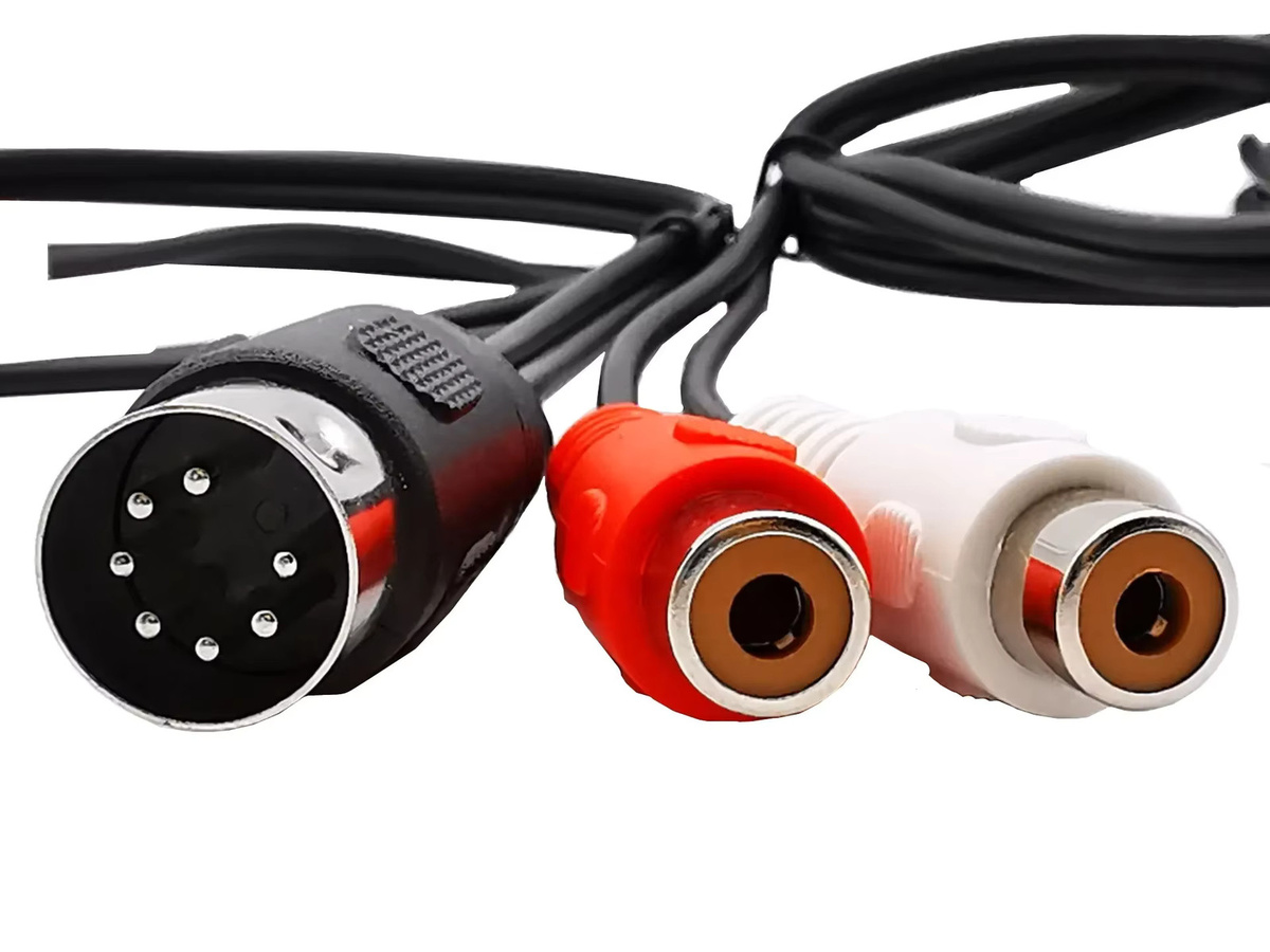 BSN Audiokabel MIDI auf 2 Dual-RCA mit 7-poligem DIN-Stecker - Bild 4