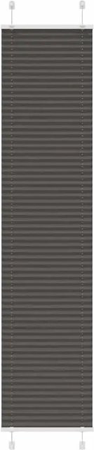 vidaXL Plissee Schwarz semi-transparent aus Polyester, Breite: 45 cm, Höhe: 200 cm - Bild 1