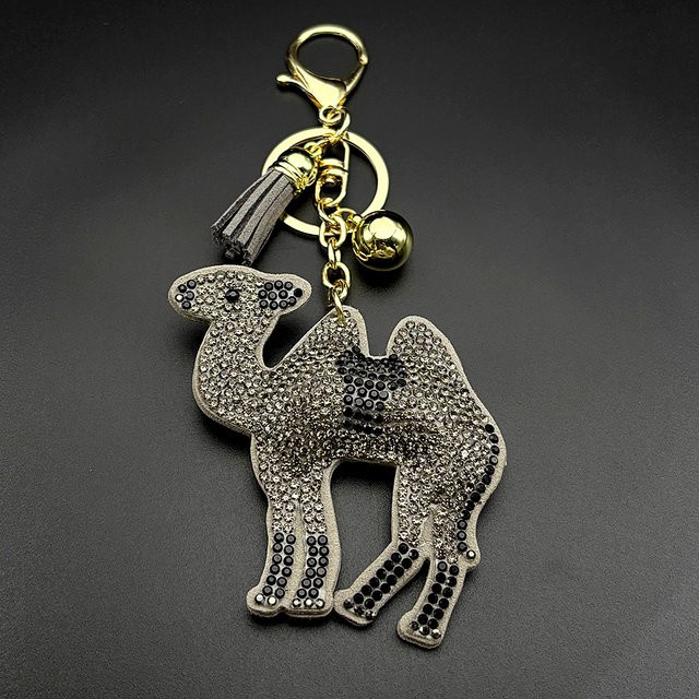 AFAWA Schlüsselanhänger Wüstenkamel, Kristall, Gold, Unisex - Bild 1