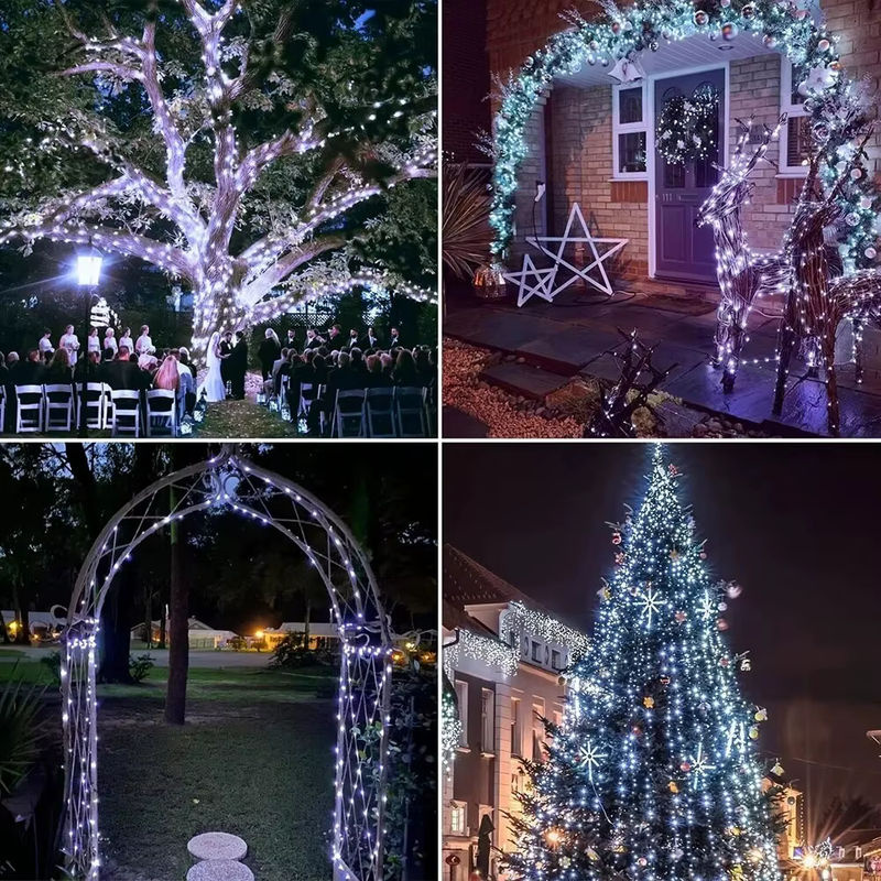 Szaoju Solar-Lichterkette für den Außenbereich mit Kupferdraht in Warmweiß und 8 Modi, wasserdichte Weihnachtsbeleuchtung für den Garten - Bild 6