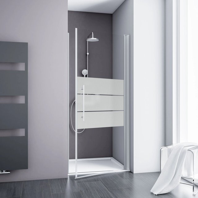 Schulte ExpressPlus Drehtür Alexa Style 2.0 Nische Depoli Light, Farbe: Grau, B/H: 80 x 192 cm - Bild 1