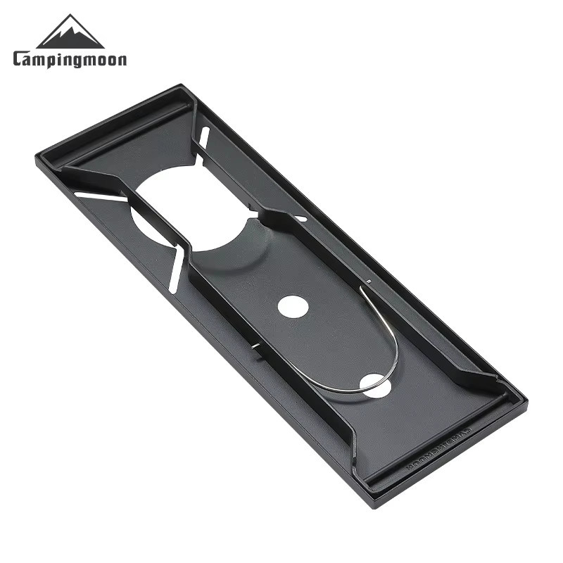 CAMPINGMOON GT-12 Spider Stove Halbplatten-Kochfeld aus Edelstahl in Schwarz mit Gasbehälterhalterung für IGT Tische - Bild 3