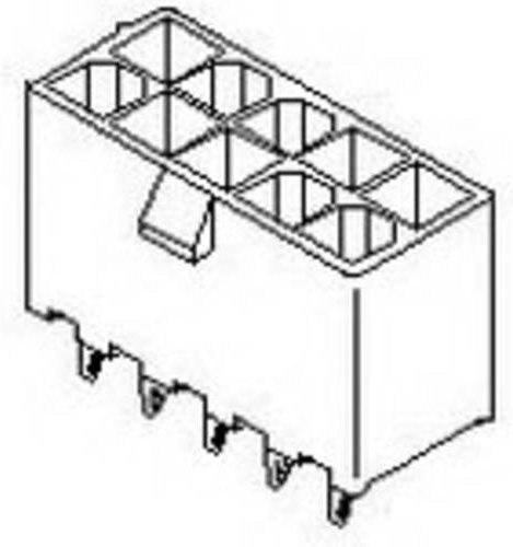 Molex Einbau-Stiftleiste Standard 44472-0654 aus Kunststoff - Bild 1