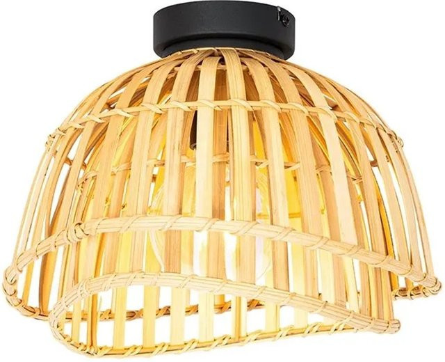 QAZQA Orientalische Deckenleuchte aus schwarzem Bambus, Durchmesser: 30 cm - Bild 1