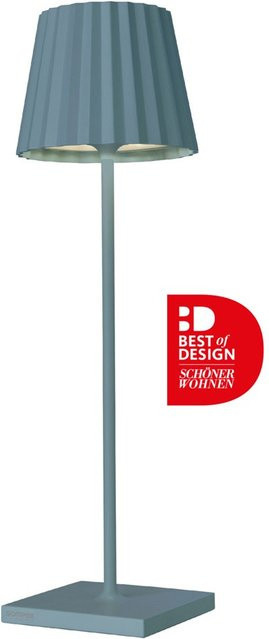 Sompex TROLL 2.0 Tischleuchte Blau aus Aluminium mit Akku, dimmbar und Outdoor-geeignet, Höhe: 38 cm - Bild 1