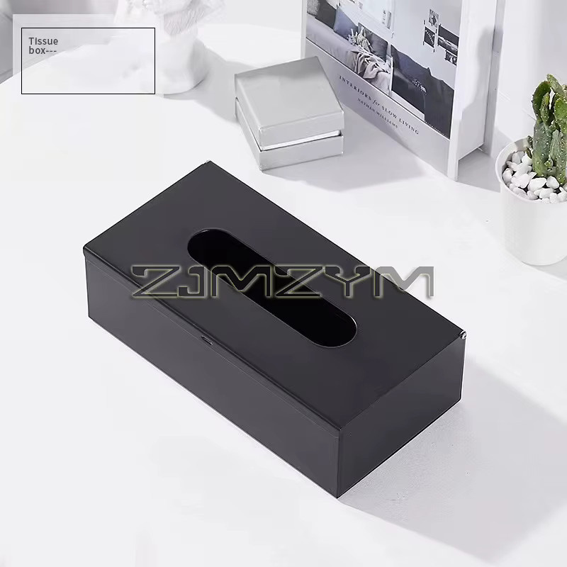 ZJMZYM Luxus Serviettenhalter aus Edelstahl für Wandmontage oder Tischbetrieb, Schwarz - Bild 4