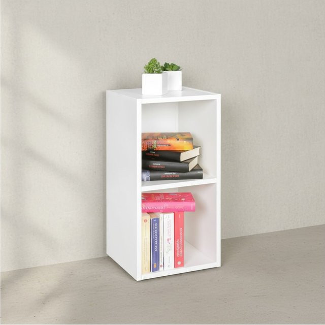 Standregal CERVINO von KADIMA DESIGN in Braun mit 2 Regalfächern, B/T/H: 60 x 30 x 30 cm - Bild 1