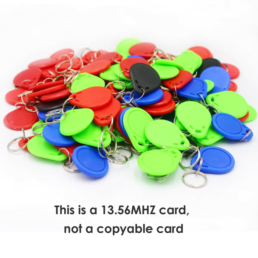 LUCKING DOOR RFID Schlüsselanhänger Tags 13,56 MHz Mifare M1 S50 1k Set, 13,56 Stück, Rot - Bild 2