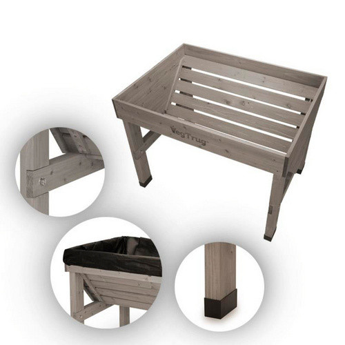 VegTrug Hochbeet Klassik aus Zeder in Grau, B/T/H: 103 x 76 x 80 cm - Bild 2