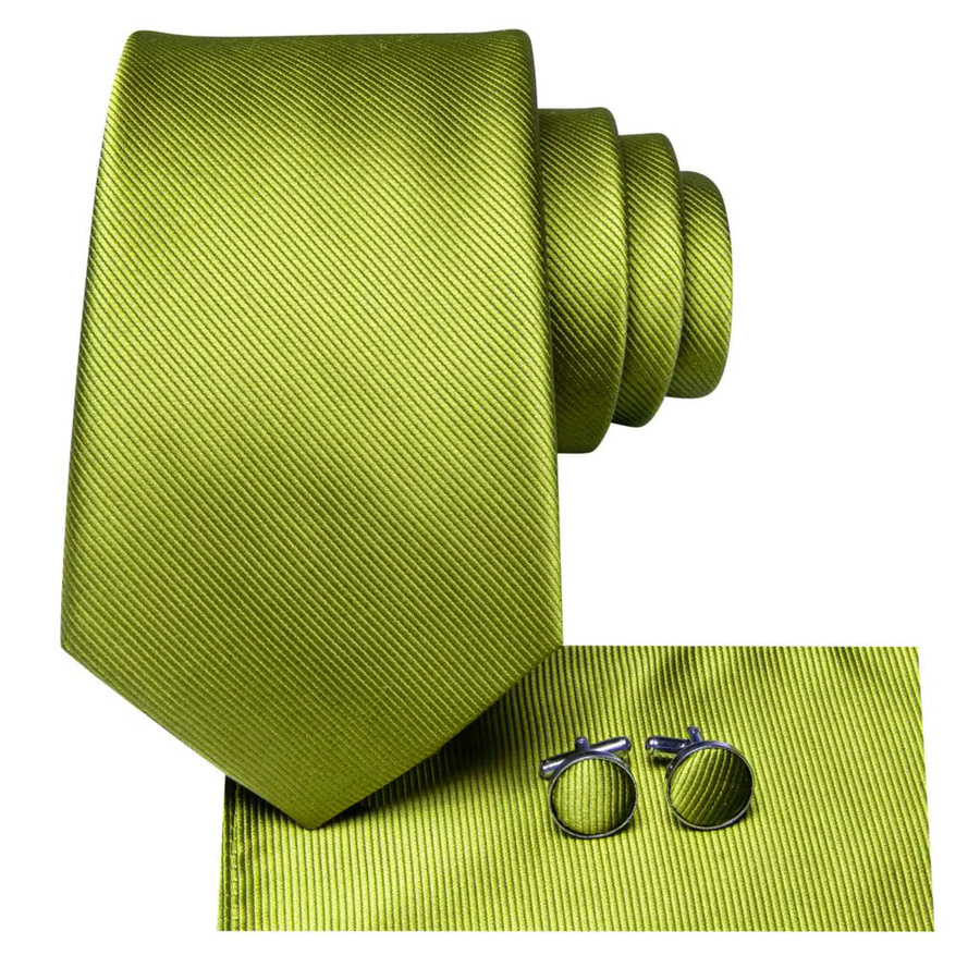 Hi-Tie Krawatte, Taschentuch, Manschettenknöpfe, Seide, Herren - Bild 3