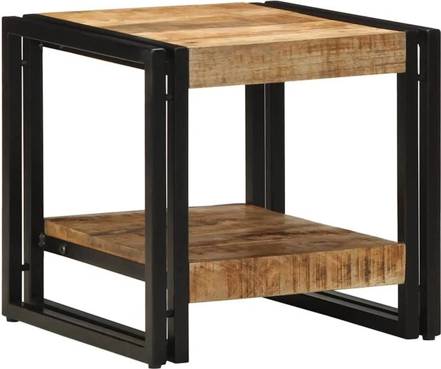vidaXL Couchtisch aus Mango Massivholz in Braun, quadratisch, B/T/H: 40 x 40 x 38 cm - Bild 1