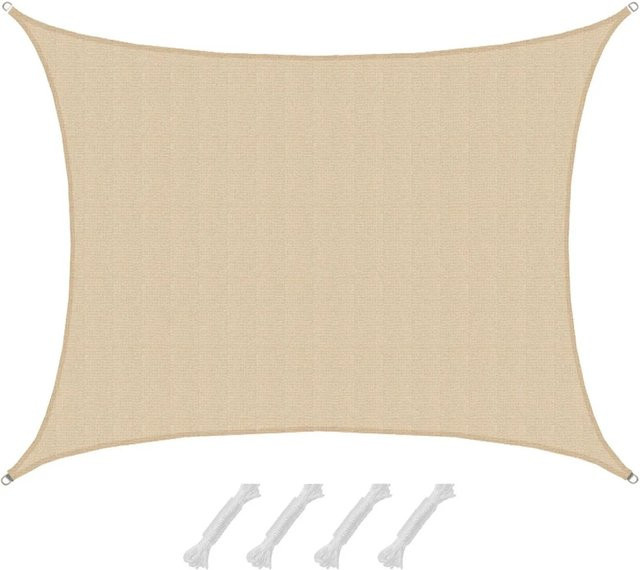 AMANKA HDPE Sonnensegel Wasserdurchlässig, Rechteckig, Beige, B x L: 7 x 5 m - Bild 1