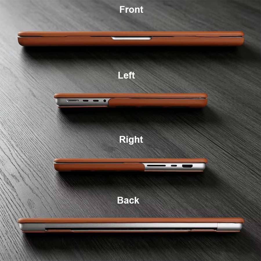 Leder-Laptop-Hülle für Apple MacBook Pro und Air in Rot - Bild 3