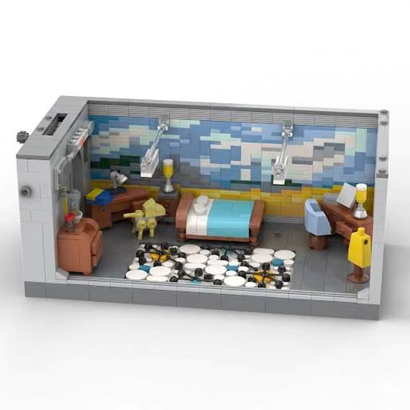 Falowt Kreativer Bausatz für Schlafzimmerszenen, Miniatur-Raumdekoration, Ziegelspielzeug - Bild 2