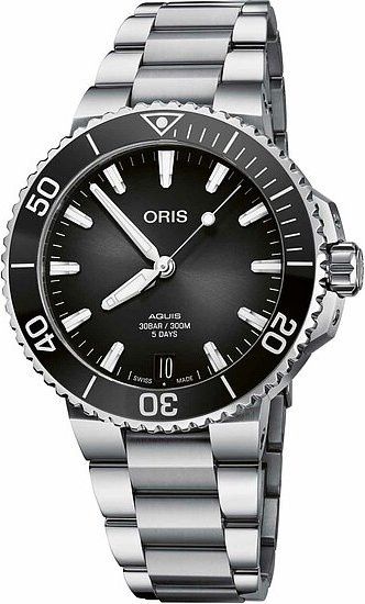 Oris Taucheruhr, Automatik, Edelstahl, 41,5 mm, Herren, Schwarz - Bild 1