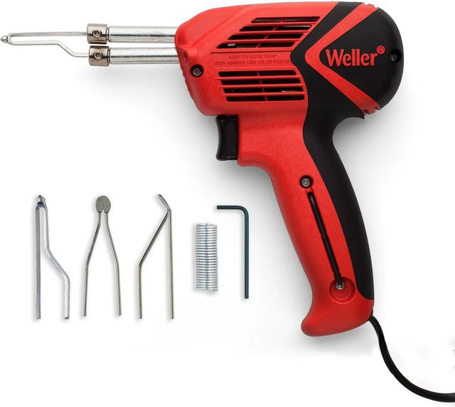 Weller Lötpistolen-Set WLG9400K23C in Rot mit 140 W, Meißelform, Glättspitze und Seilschneidespitze bis max. 480°C - Bild 1