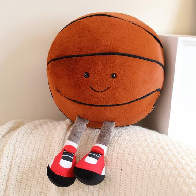 Kidsly Smiley Ball Plüschtier, Basketball Kissen, 28cm, ab 12 Jahre - Bild 1