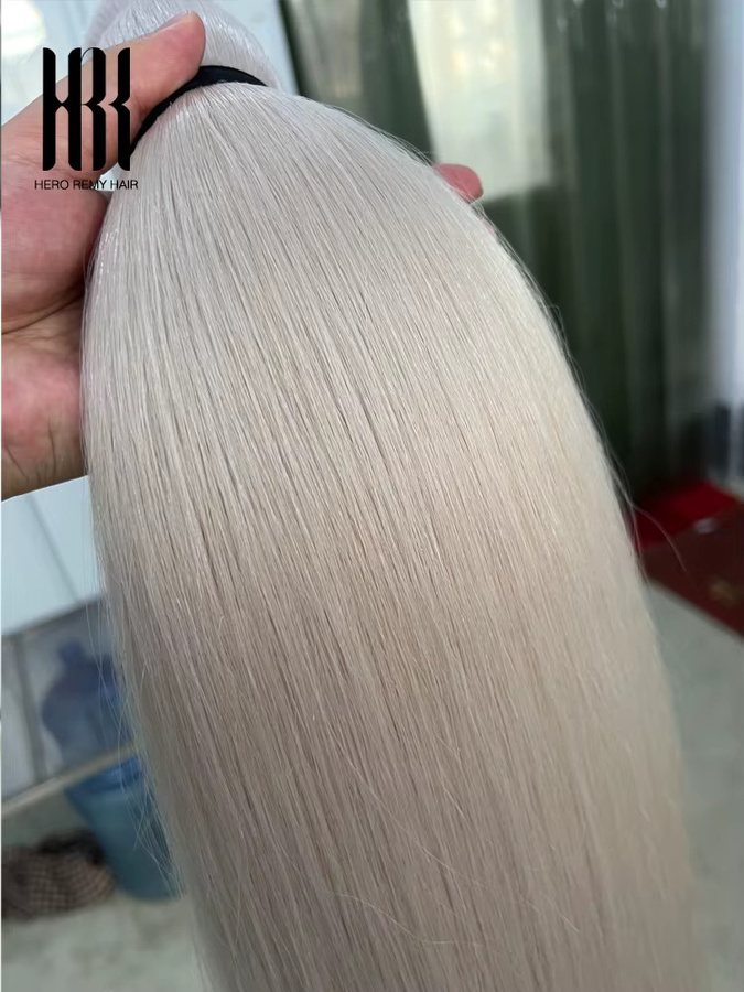 HERO REMY HAIR Haarverlängerungen, Remy-Echthaar, blond, glatt, 40,6–55,9 cm - Bild 4