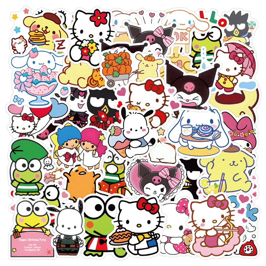 Sanrio Kawaii Aufkleber, Kuromi My Melody Pochacco, Bunt / Mehrfarbig - Bild 2