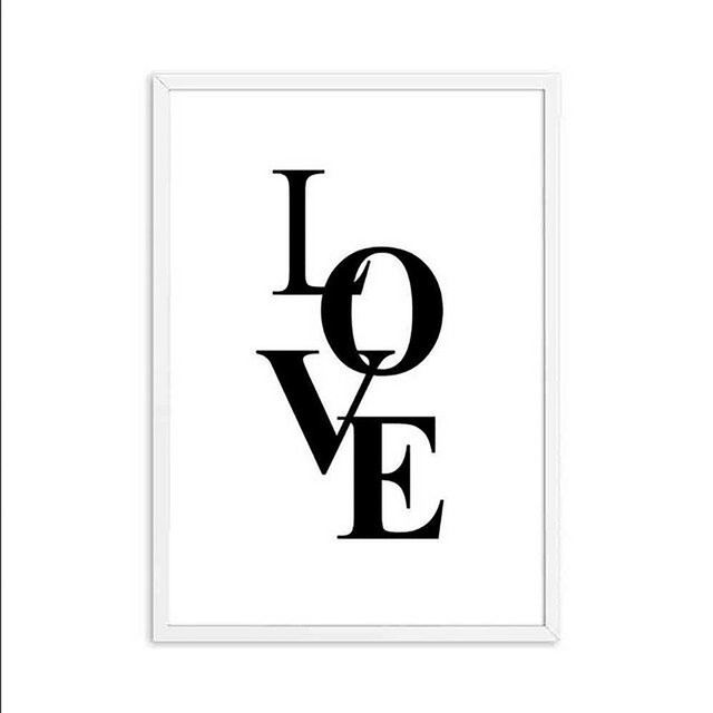 TPFLiving Poster Leinwand Liebe für immer - Love for ever - Schwarz/Weiß - B/H: 40 x 60 cm - Bild 1