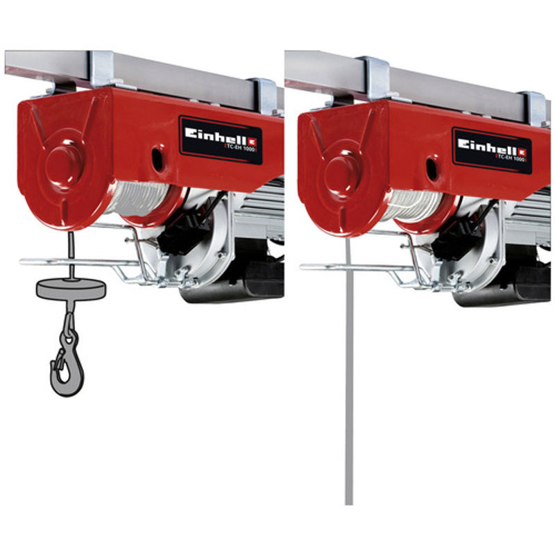 Einhell Seilhebezug TC-EH 1000 elektrisch in Rot/Schwarz/Silber - Bild 2