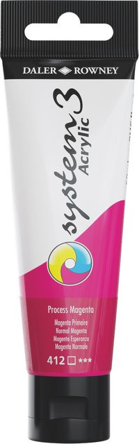 Daler-Rowney System 3 Acrylfarbe Magenta Pink - Bild 1
