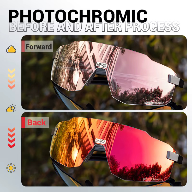 Kapvoe Marathon Sportsonnenbrille, Photochrome, UV400 - Bild 4