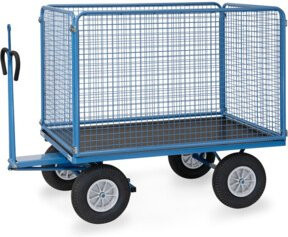 Fetra Handpritschenwagen 6445PZ mit Zugöse in Blau aus Stahl - Bild 1