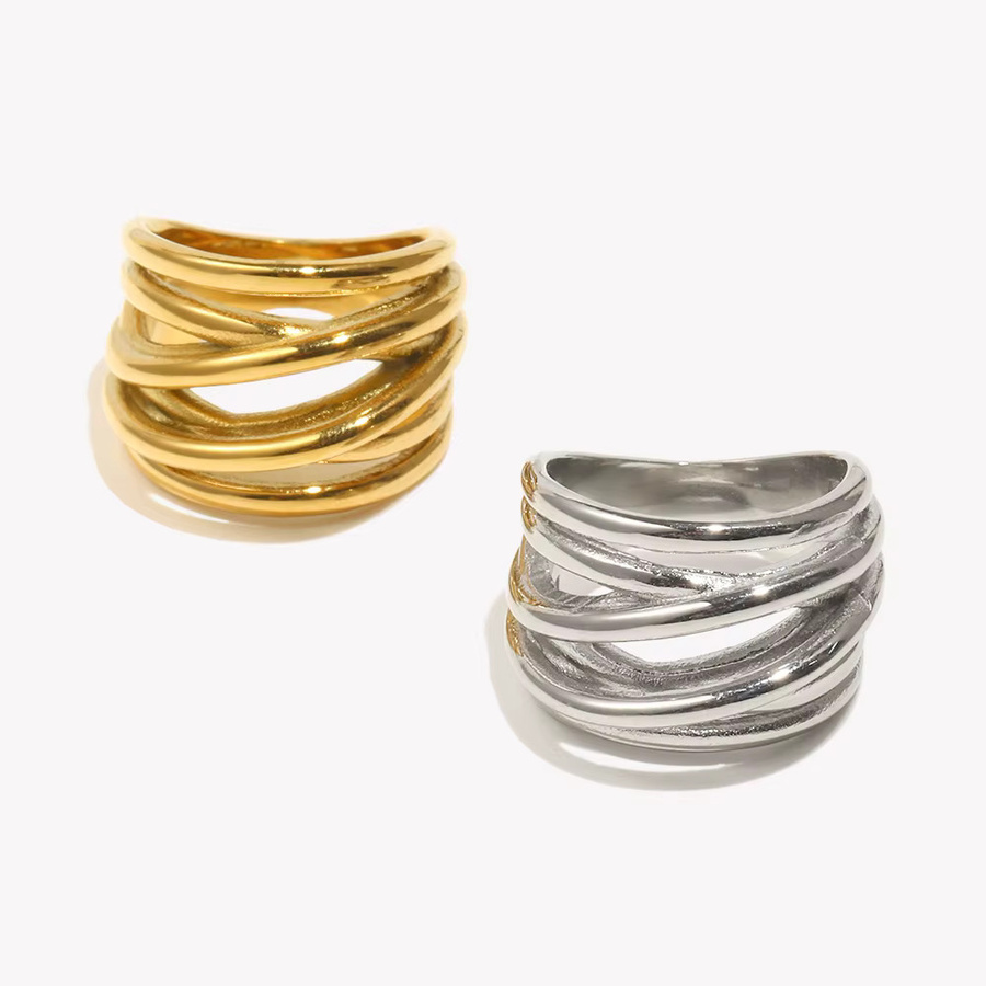 E.B.belle Ring, Edelstahl, Silber, Unisex - Bild 1