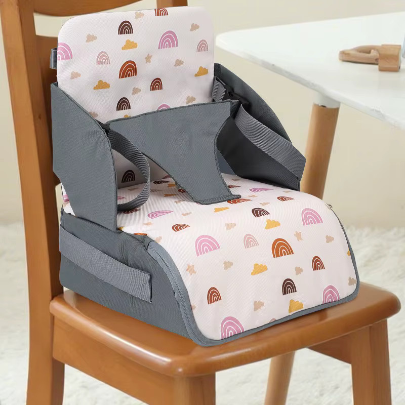 Multifunktionaler faltbarer und rutschfester Kindersitz mit hohem Kissen als tragbarer Baby-Esszimmerstuhl und Reisezubehör - Bild 5