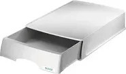 Leitz Briefablage Plus aus Kunststoff in Grau und Weiß, B/T/H: 37,6 x 25,5 x 7,0 cm - Bild 1