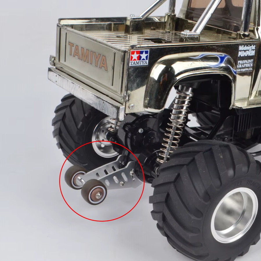 Tamiya Aluminium Wheelie Bar, 1:10, Metall, Grau, Zubehör - Bild 3