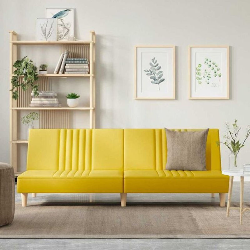 Modernes Schlafsofa von Vidaxl aus Stoff in Gelb - Bild 1
