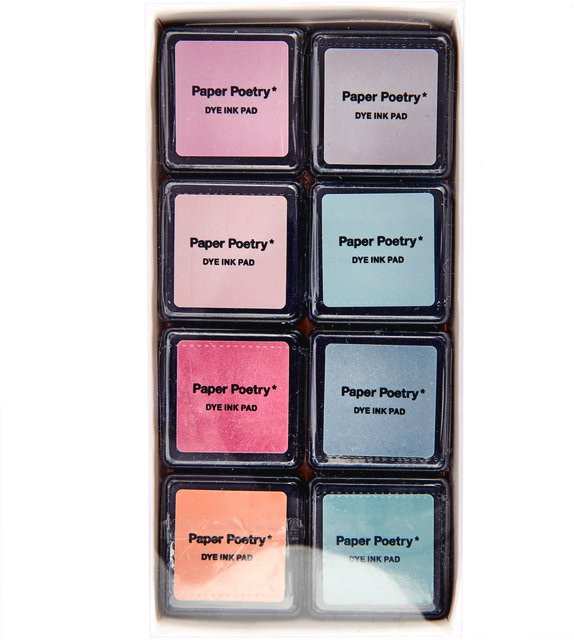 Rico Design Paper Poetry Tusche-Stempelkissen Set mit 8 Farben in Smoky Colours Mix - Bild 2