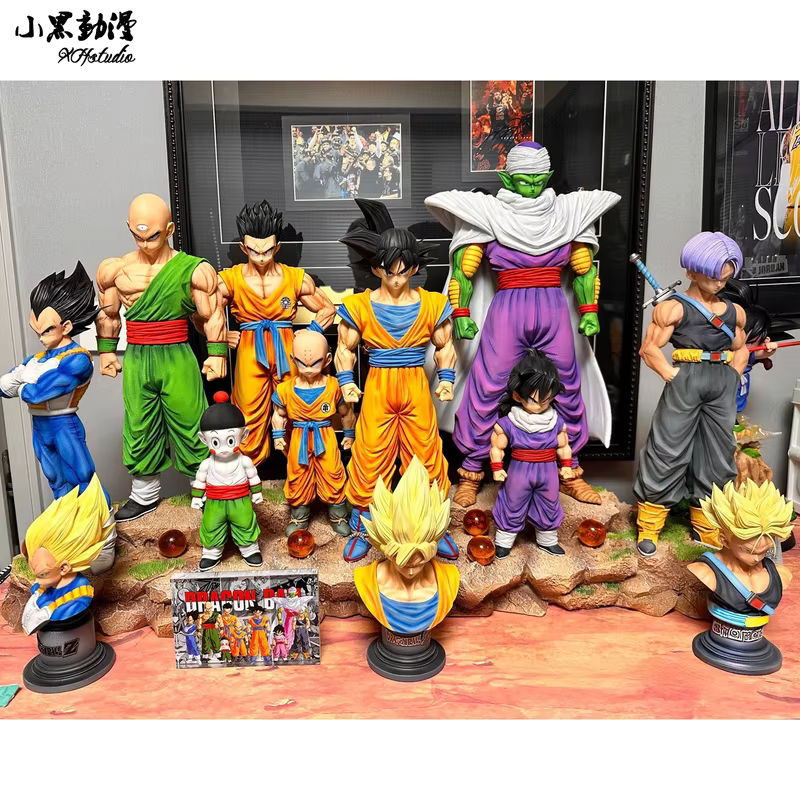 Bandai Dragon Ball Z Anime Figuren Set aus PVC, 9-teiliges Sammlerstück mit Goku, Gohan, Krillin, Yamcha und Piccolo, mehrfarbig - Bild 4