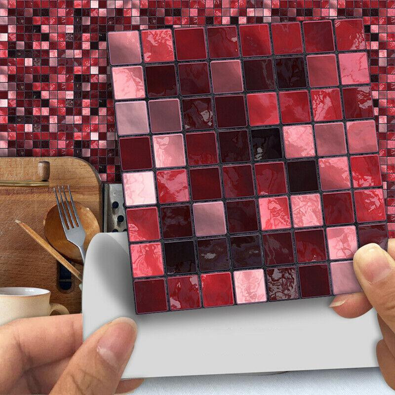 Simplistic Living Home Mosaik Wand Aufkleber aus PVC, 25 Stück, selbstklebend und wasserdicht für Bad und Küche - Bild 2