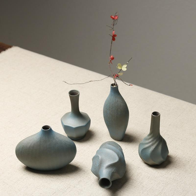 Yiran Furniture Terrakotta-Vase im japanischen Stil aus Keramik für abstrakte Blumenarrangements - Bild 1