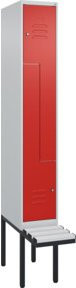 C+P Z-Spind Classic PLUS Sitzbank mit 2 Fächern und Zylinderschloss, B/T/H: 212,0 x 30,0 x 81,5 cm - Bild 1