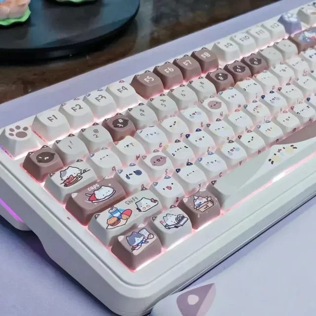 Mao Keycaps Niedliche Katzen Keycaps für mechanische Tastaturen mit Thermosublimations-Druck - Bild 1