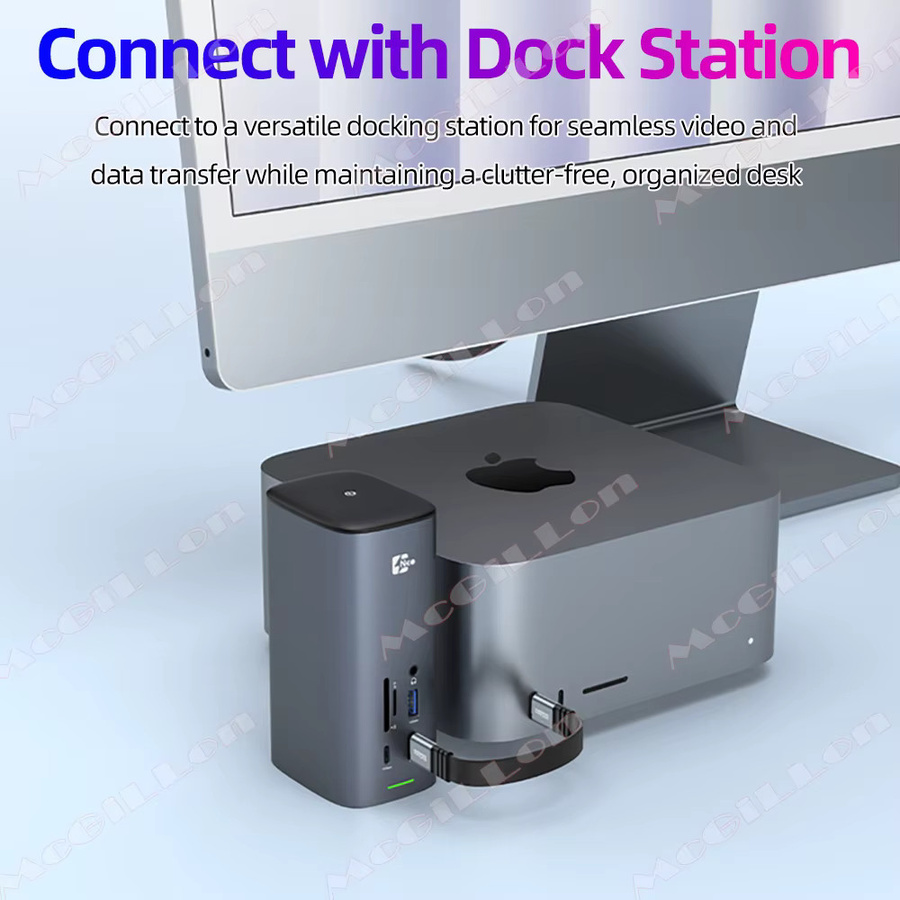 MCGILLON PD240W Thunderbolt 5 Videokabel Typ C auf Typ C, 8k@60Hz, 80 Gbit/s Datenkabel, Schwarz - Bild 4