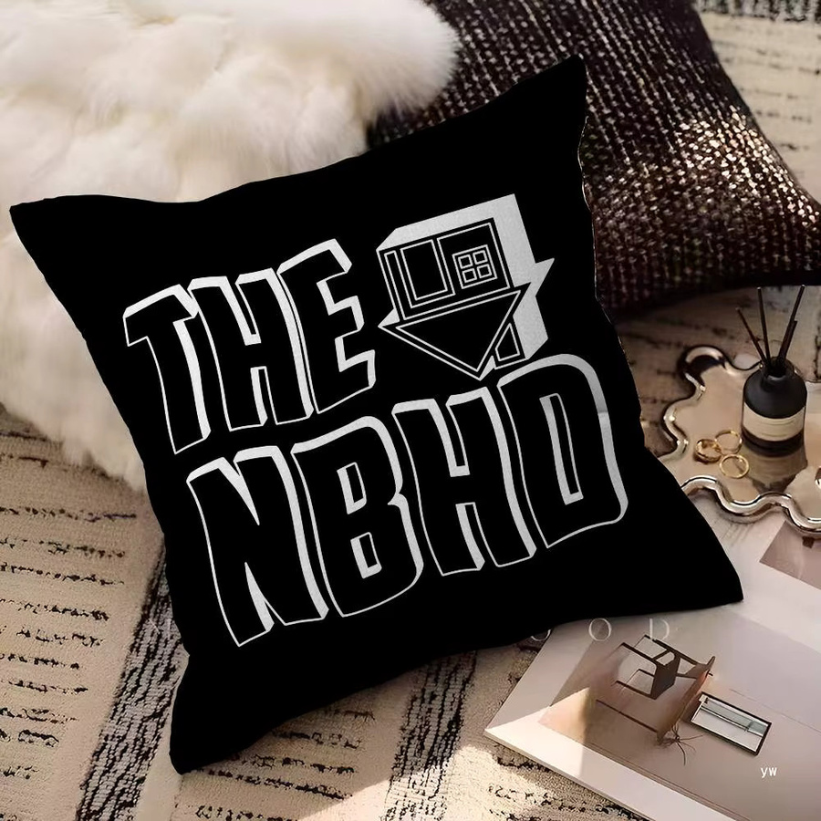 Kissenbezug Band The Neighborhood Schwarz, Dekokissenbezug für dein Sofa, B/B: 45 x 45 cm - Bild 6
