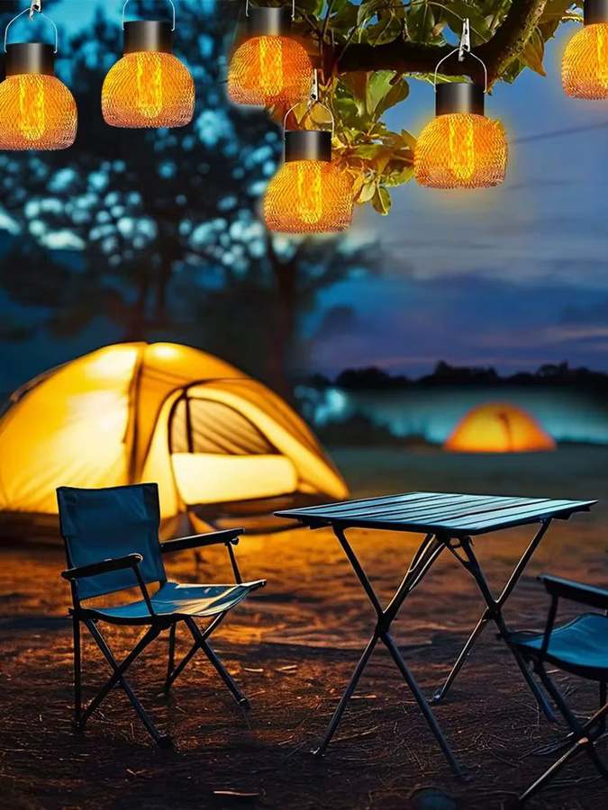 Leclstar Solar Laterne mit Flammen-Effekt, Wasserdichte LED Gartenlampe in Schwarz mit warmweißem Licht für Outdoor, Hof und Camping - Bild 6