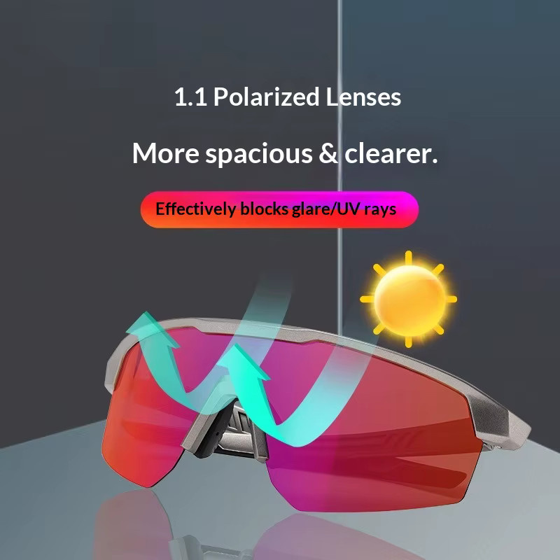 CINESSD Sportsonnenbrille, grün, Vollrand, polarisiert - Bild 2