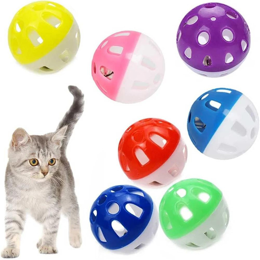 Yiran Furniture Katzenspielzeugbälle mit Glöckchen, 10-teiliges Set - Bild 3