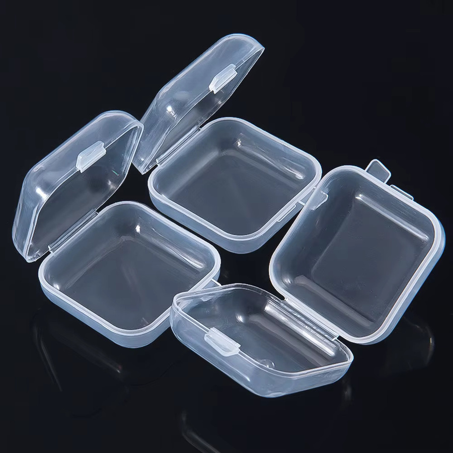Transparente Mini Kunststoff-Aufbewahrungsboxen für Schmuck wie Ohrringe und Ringe - Bild 2